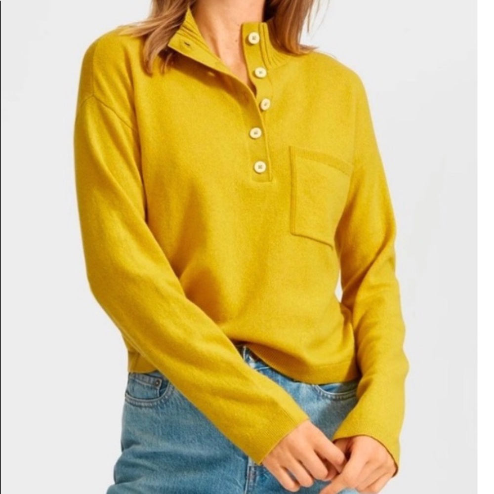 Everlane ReCashmere Mock Neck wool Sweater Medium